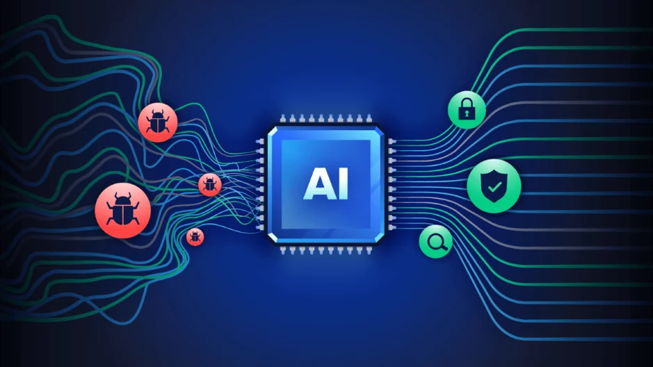 Real-time sentiment analysis + AI quality assurance: AI chip visual showing real-time sentiment analysis and AI QA monitoring signals