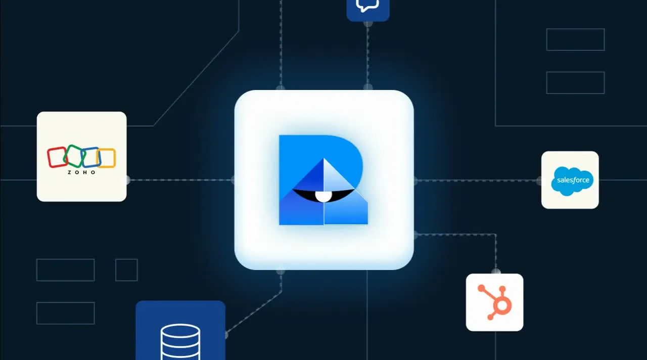 Robylon connected to Zoho, Salesforce, HubSpot and a database