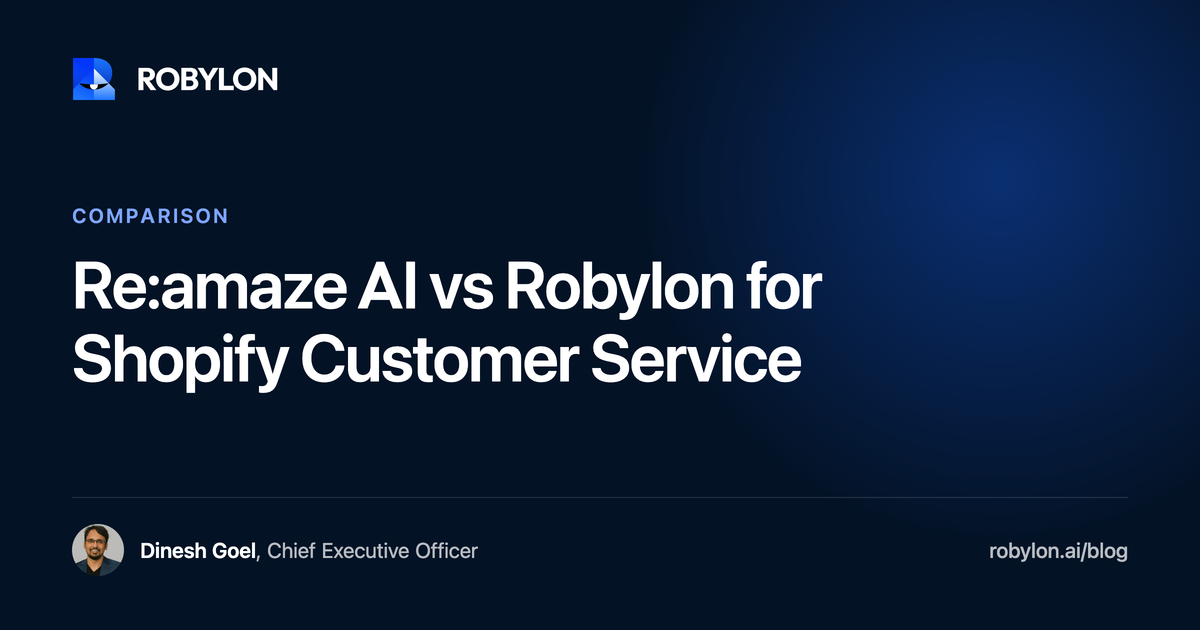 Re:amaze AI vs Robylon for Shopify Customer Service